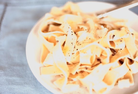 Homemade Pappardelle Pasta With White Truffles