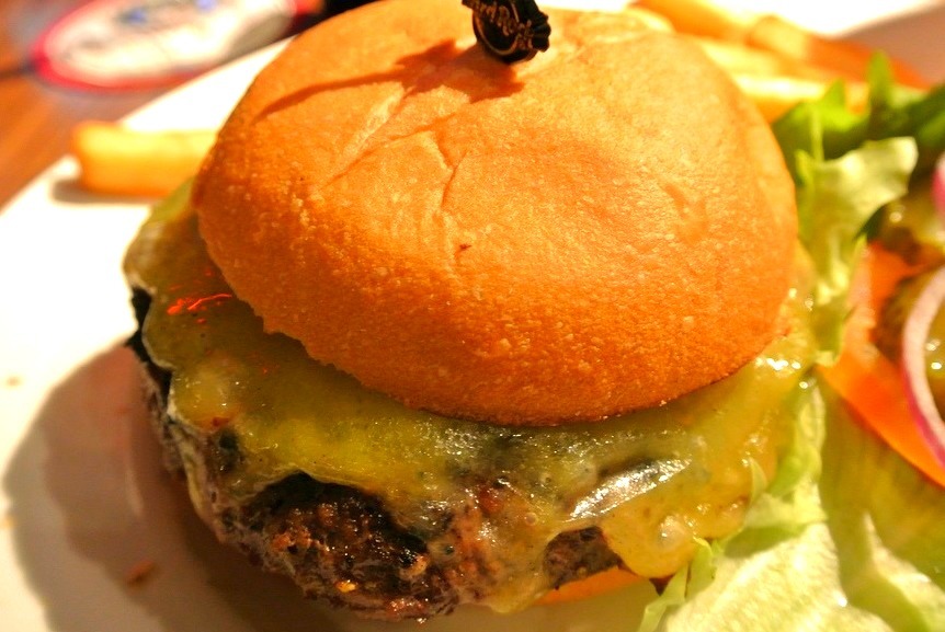 Burger topped with Monterey Jack Cheese (by lucastadio)