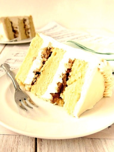 Vanilla Buttered-Pecan Cake With Amarula Frosting