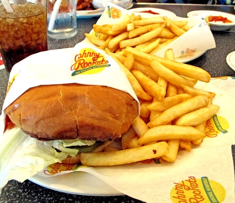 Burger & Fries at Johnny Rockets
