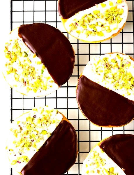 Salted Pistachio Black and White Cookies{Cooking Classy}