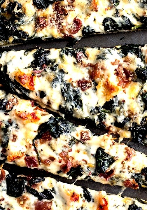 Lobster & Spinach Pizza with Bacon & Fontina