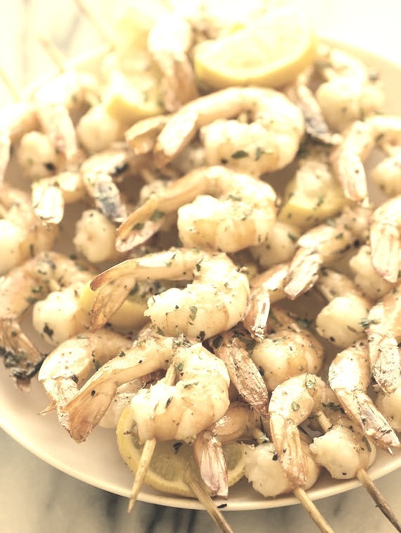 Lemon Garlic Shrimp Kabobs