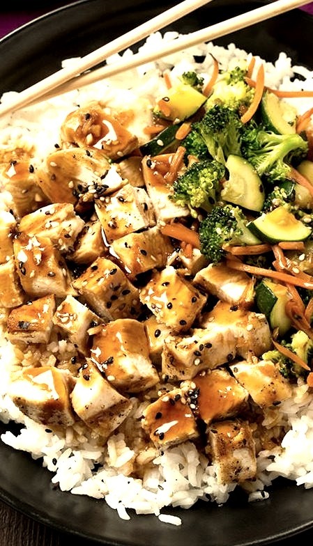 (via Teriyaki Grilled Chicken and Veggie Rice Bowls Cooking Classy)