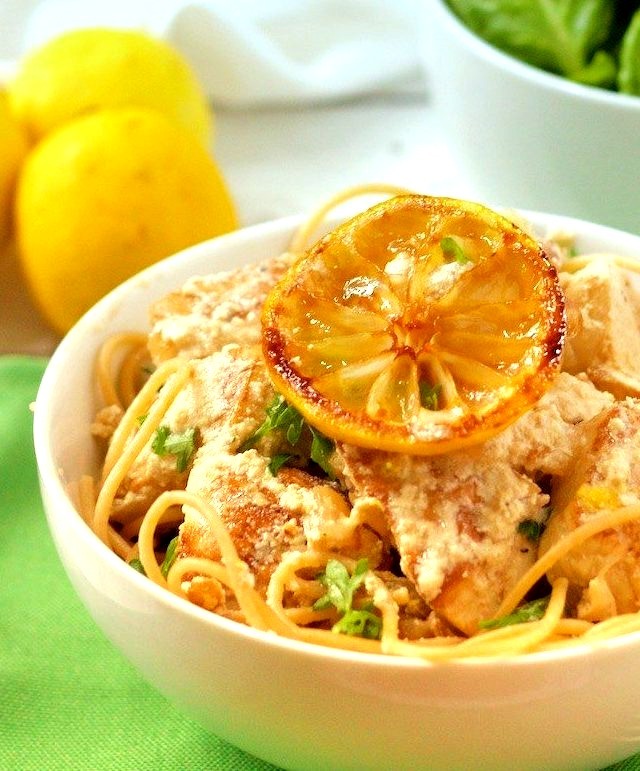 Creamy Lemon Chicken Spaghetti